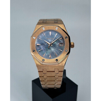 Custom Seiko Mod • Mermaid Pearl Rose Gold AP • 39mm